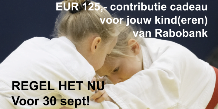 SUPERACTIE: 125,- CADEAU VOOR LEDEN VAN 10 T/M 20 JR