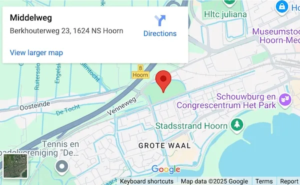 Locatie dichtbij Zwaag en Berkhout